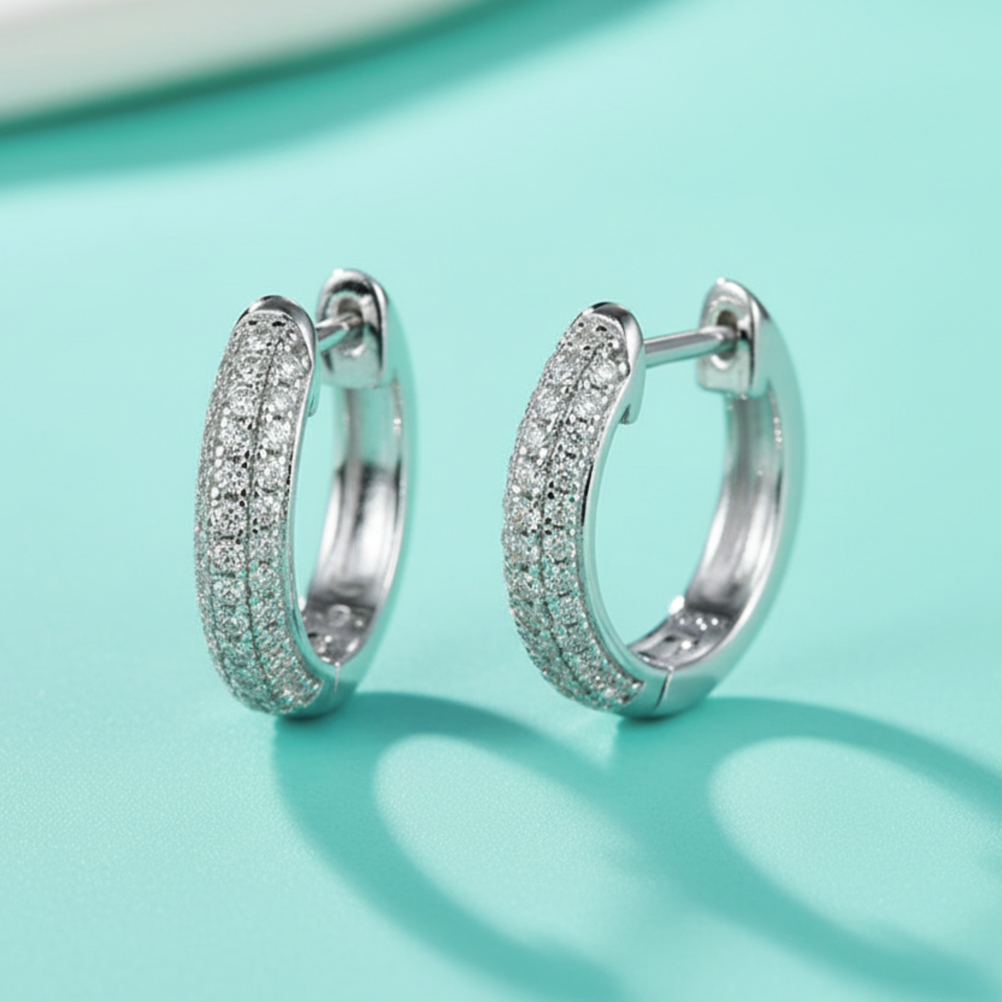 The Wide Pavé Hoops