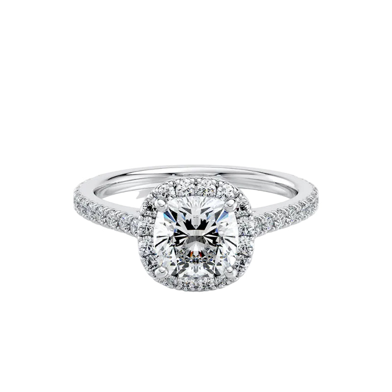 Diamond ring with a white background