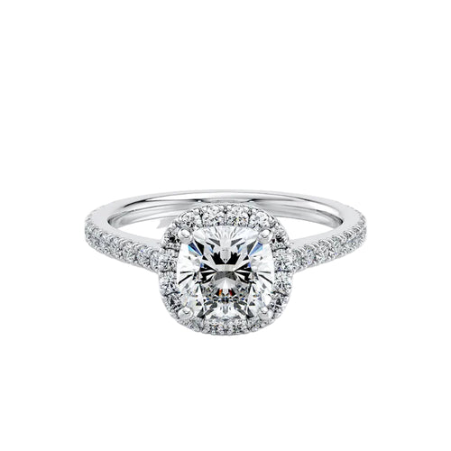 Diamond ring with a white background