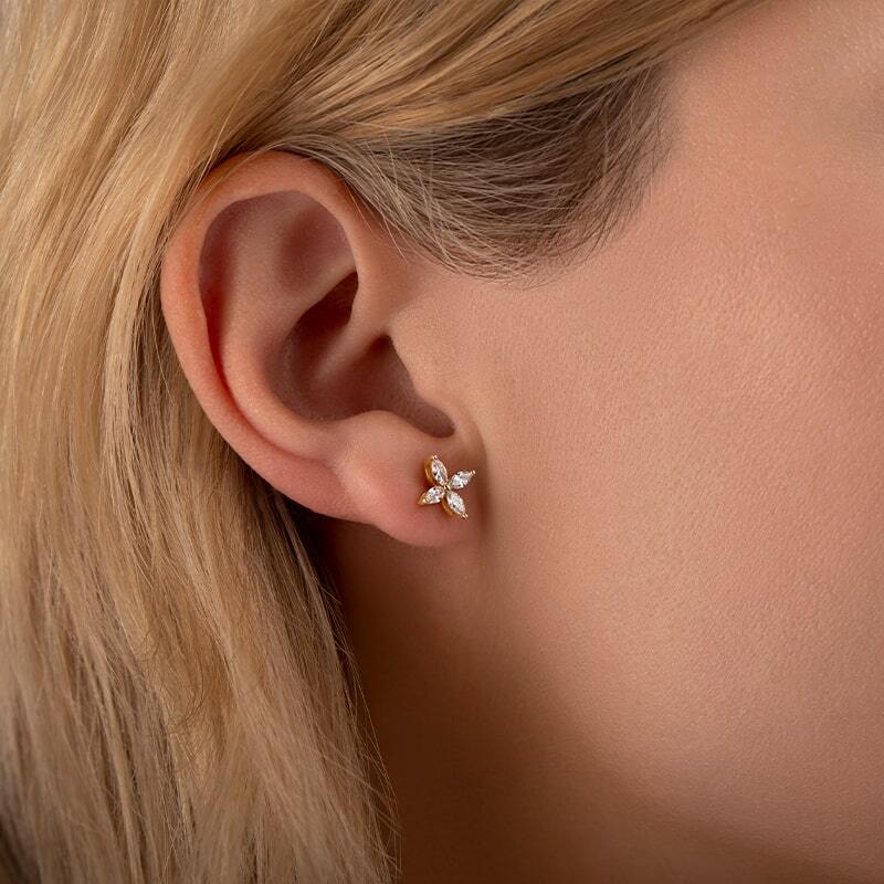 The Marquise Primrose Studs