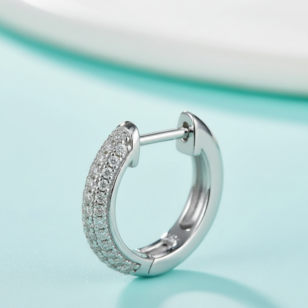 The Wide Pavé Hoops