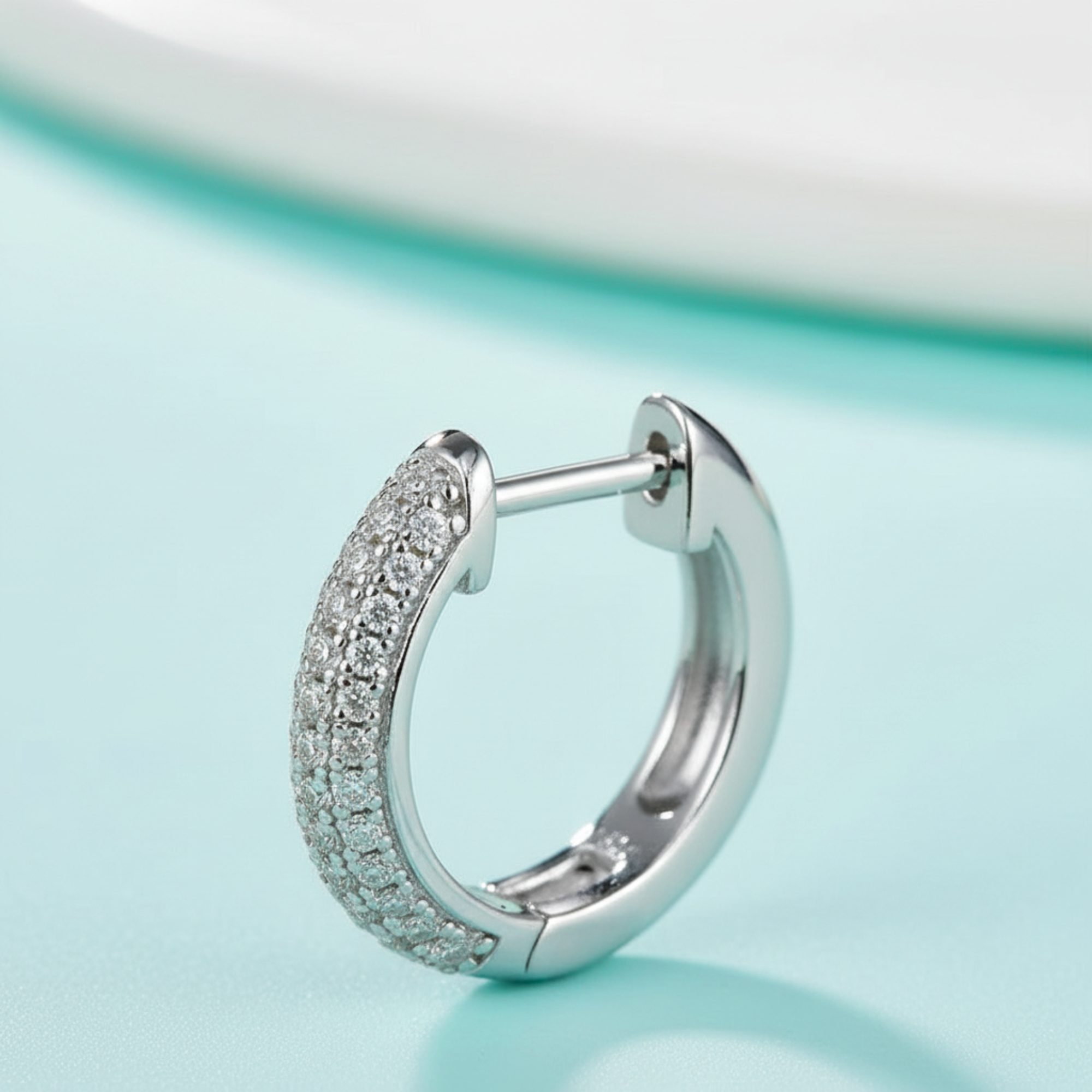 The Wide Pavé Hoops