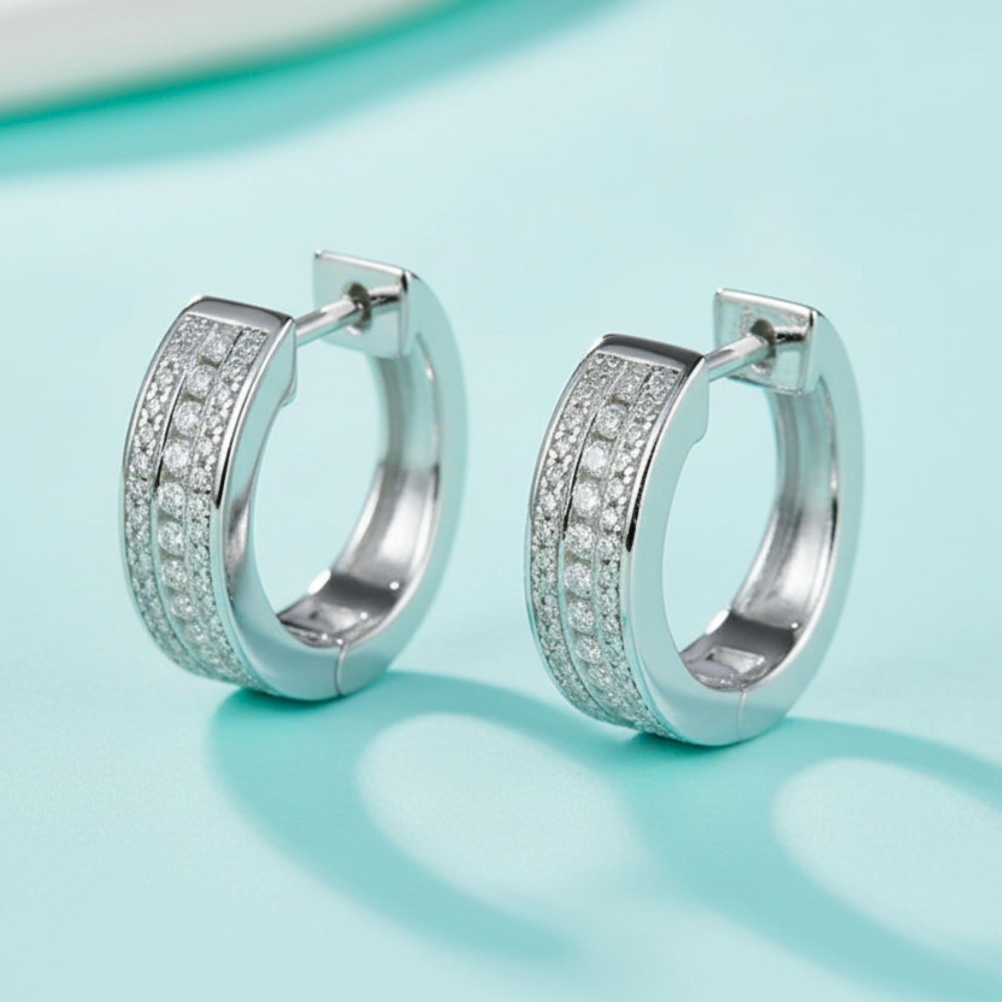 The Triple Pavé Huggies