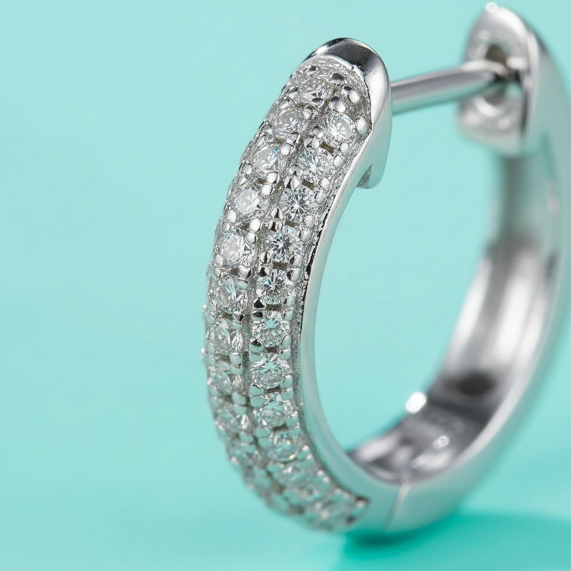 The Wide Pavé Hoops