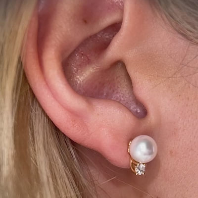 The Pearl & Diamond Studs